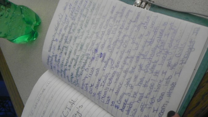 Reading this entry took some time. For those interested in the legibility of their writing, I would not recommend metallic Jelly Rolls. 