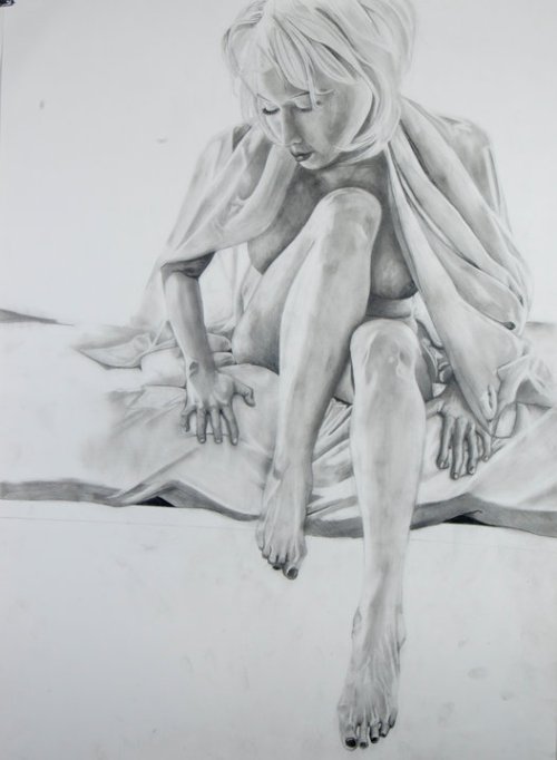 "Another Day"201022"x30"Graphite on paper (Strathmore 400 Bristol)