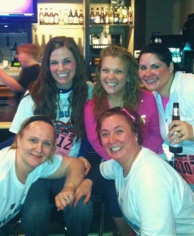 We ran three miles. We deserve vodka before noon. 